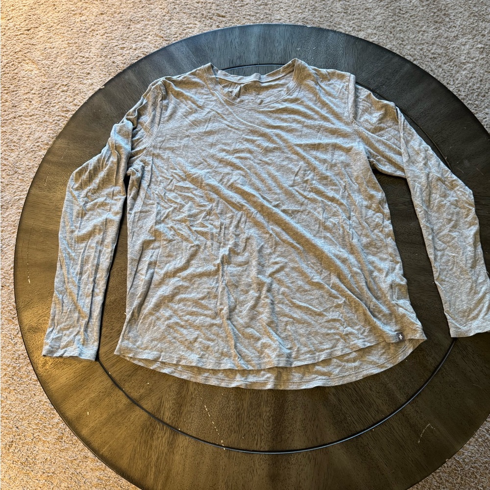 Figs Heather Gray Long Sleeve Top